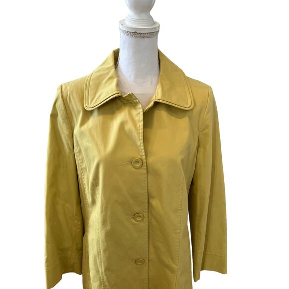 Per Una Short Spring Trench Coat Chartreuse 14 - Picture 2 of 6